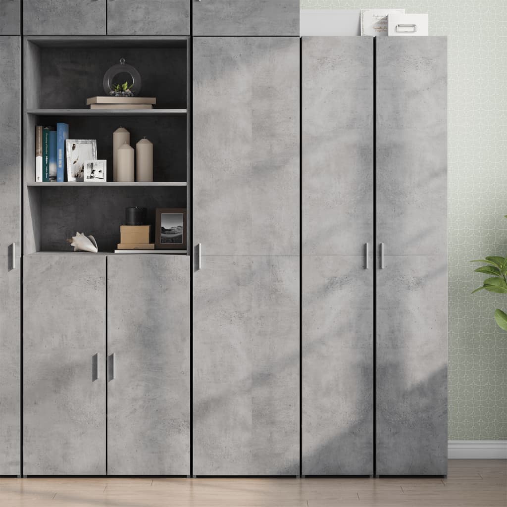 Highboard Betongrau 45×42,5×185 cm Holzwerkstoff