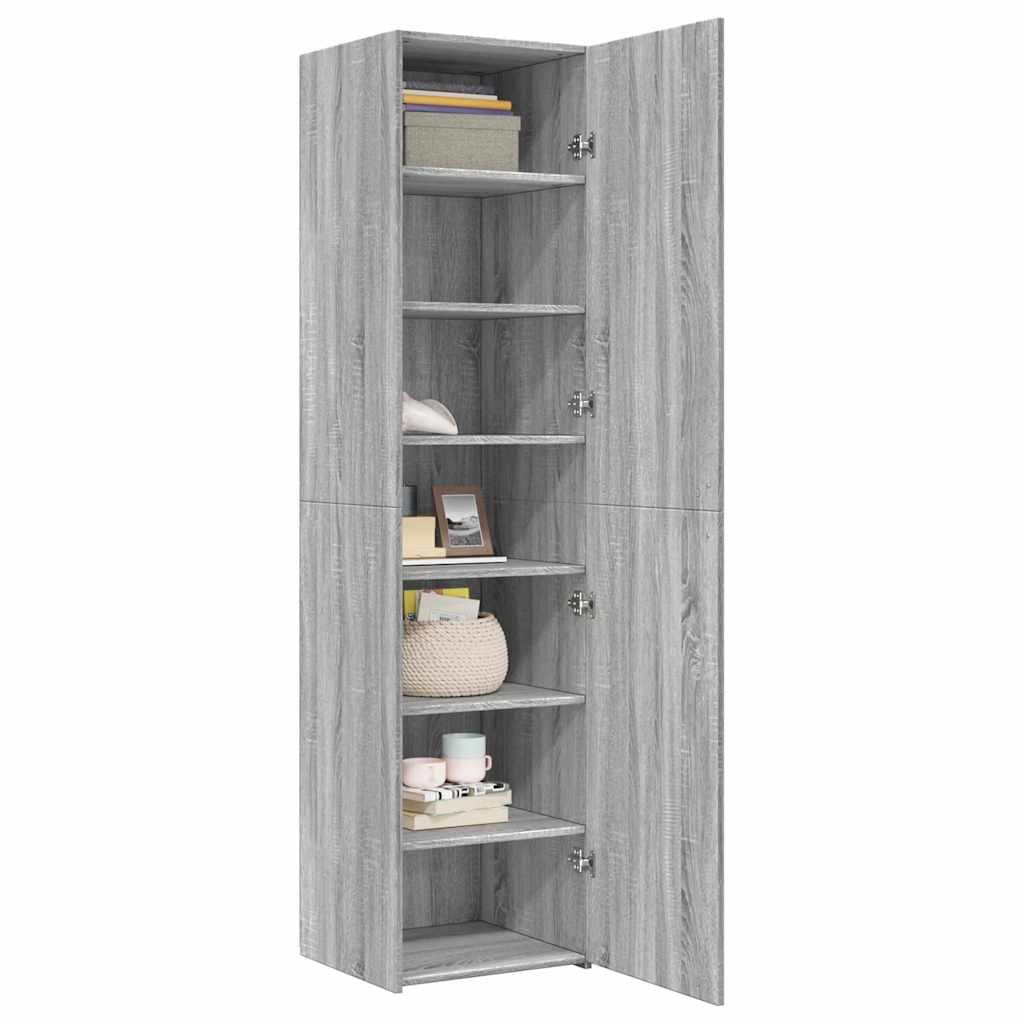 Thumbnail - vidaXL Highboard Grau Sonoma 45x42,5x185 cm Holzwerkstoff