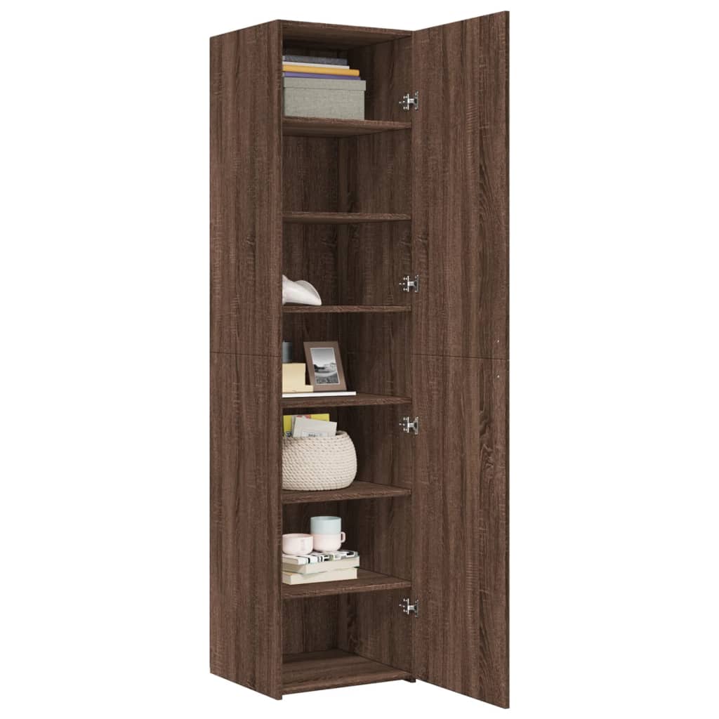 vidaXL Highboard Brown Oak 45x42.5x185 cm Engineered Wood