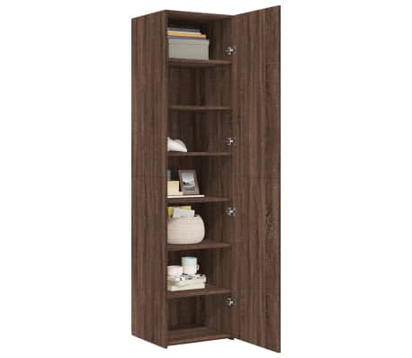 vidaXL Highboard Brown Oak 45x42.5x185 cm Engineered Wood