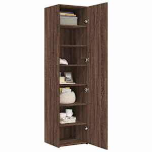 vidaXL Buffet haut ch&ecirc;ne marron 45x42,5x185 cm bois d'ing&eacute;nierie