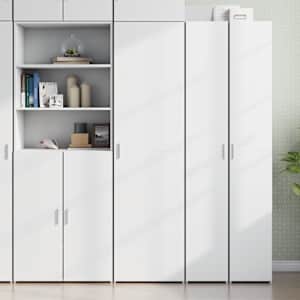 Visoka omara bela 50x42,5x185 cm inženirski les