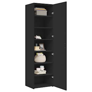 vidaXL Highboard Schwarz 50x42,5x185 cm Holzwerkstoff