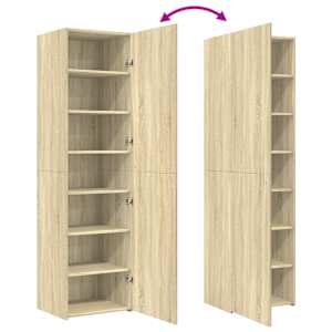 Skříň highboard dub sonoma 50 x 42,5 x 185 cm kompozitní dřevo - obrázek 7