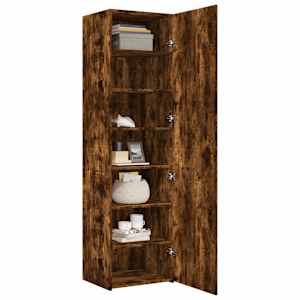 Skříň highboard kouřový dub 50 x 42,5 x 185 cm kompozitní dřevo - obrázek 7