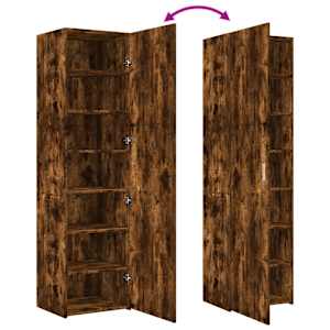 Skříň highboard kouřový dub 50 x 42,5 x 185 cm kompozitní dřevo - obrázek 8