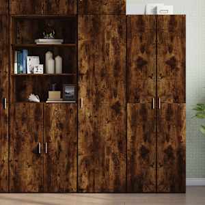 Skříň highboard kouřový dub 50 x 42,5 x 185 cm kompozitní dřevo - obrázek 1