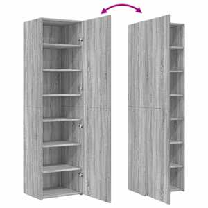 Skříň highboard šedá sonoma 50 x 42,5 x 185 cm kompozitní dřevo - obrázek 7