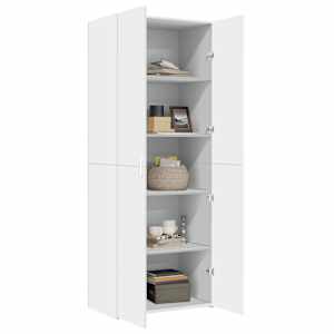 Skříň highboard bílá 70 x 42,5 x 185 cm kompozitní dřevo - obrázek 3