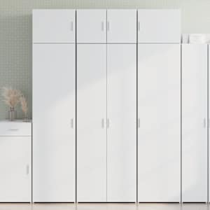 Skříň highboard bílá 70 x 42,5 x 185 cm kompozitní dřevo - obrázek 1