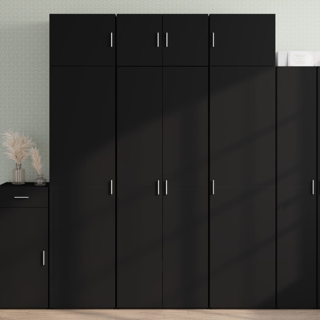 Highboard Schwarz 70×42,5×185 cm Holzwerkstoff