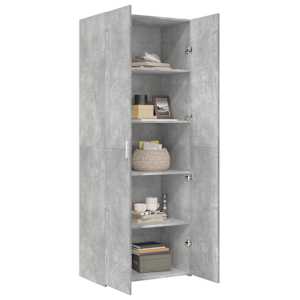 Skříň highboard betonově šedá 70x42,5x185 cm kompozitní dřevo - obrázek 3
