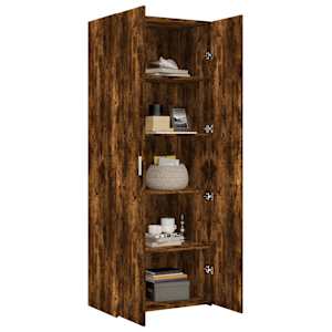 Skříň highboard kouřový dub 70 x 42,5 x 185 cm kompozitní dřevo - obrázek 3