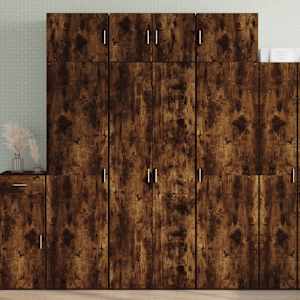 Skříň highboard kouřový dub 70 x 42,5 x 185 cm kompozitní dřevo - obrázek 1