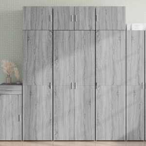 Skříň highboard šedá sonoma 70 x 42,5 x 185 cm kompozitní dřevo - obrázek 1