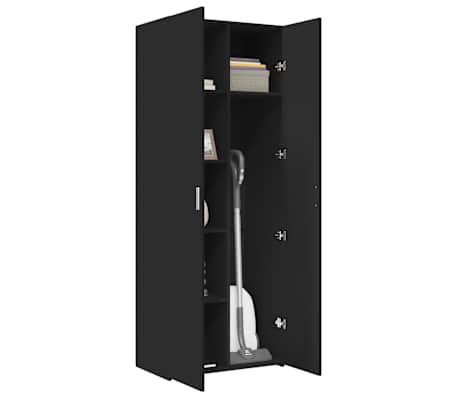 vidaXL Hoge kast 70x42,5x185 cm bewerkt hout zwart