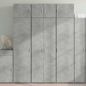 Skříň highboard betonově šedá 70x42,5x185 cm kompozitní dřevo - obrázek 1