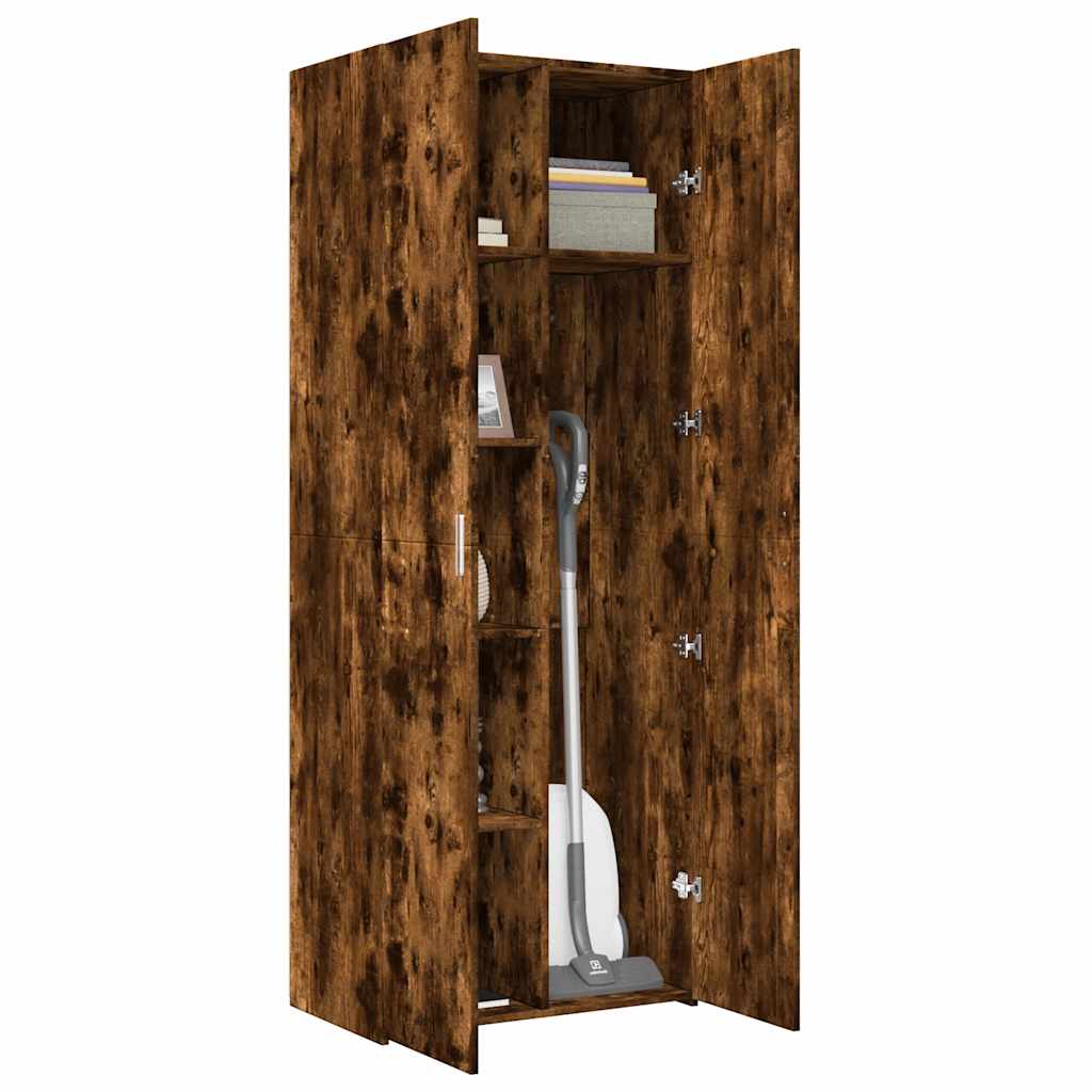 vidaXL Dulap înalt, stejar fumuriu, 70x42,5x185 cm, lemn prelucrat