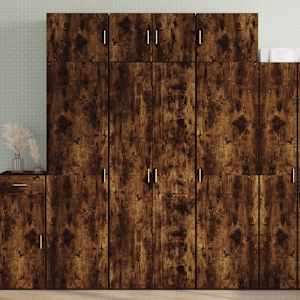 Skříň highboard kouřový dub 70 x 42,5 x 185 cm kompozitní dřevo - obrázek 1