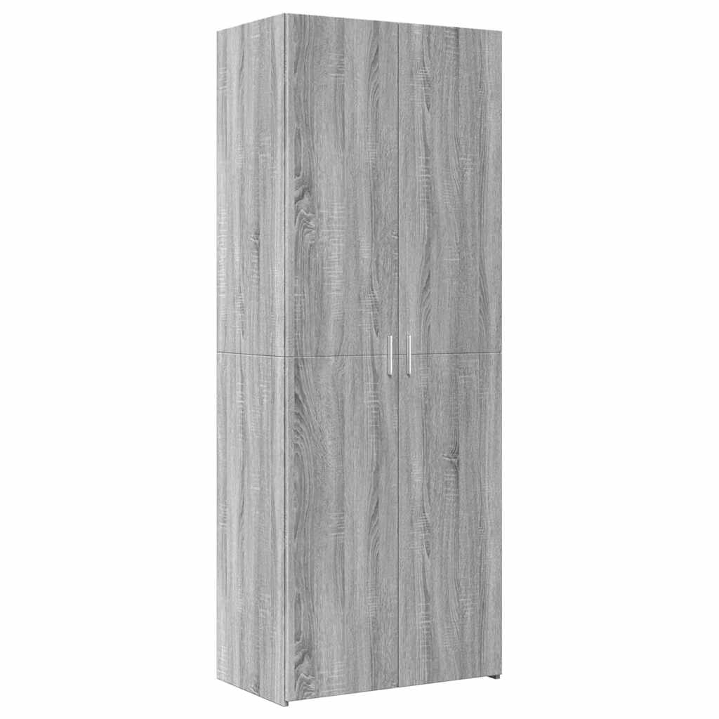 vidaXL Visoka omara siva sonoma 70x42,5x185 cm inženirski les-image-8721102655210