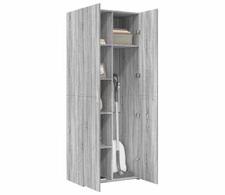vidaXL Highboard Grau Sonoma 70x42,5x185 cm Holzwerkstoff