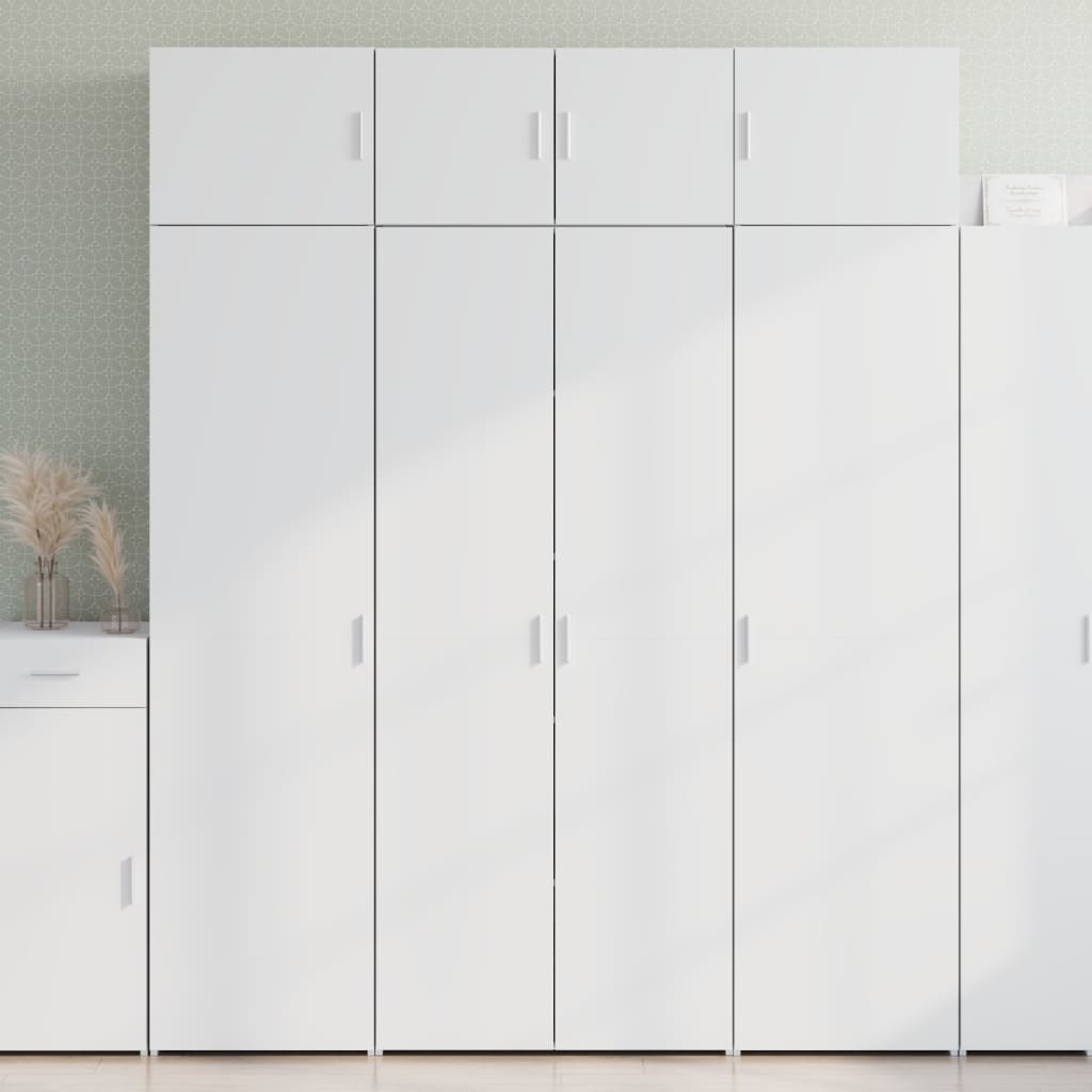 vidaXL Highboard Weiß 80x42,5x185 cm Holzwerkstoff