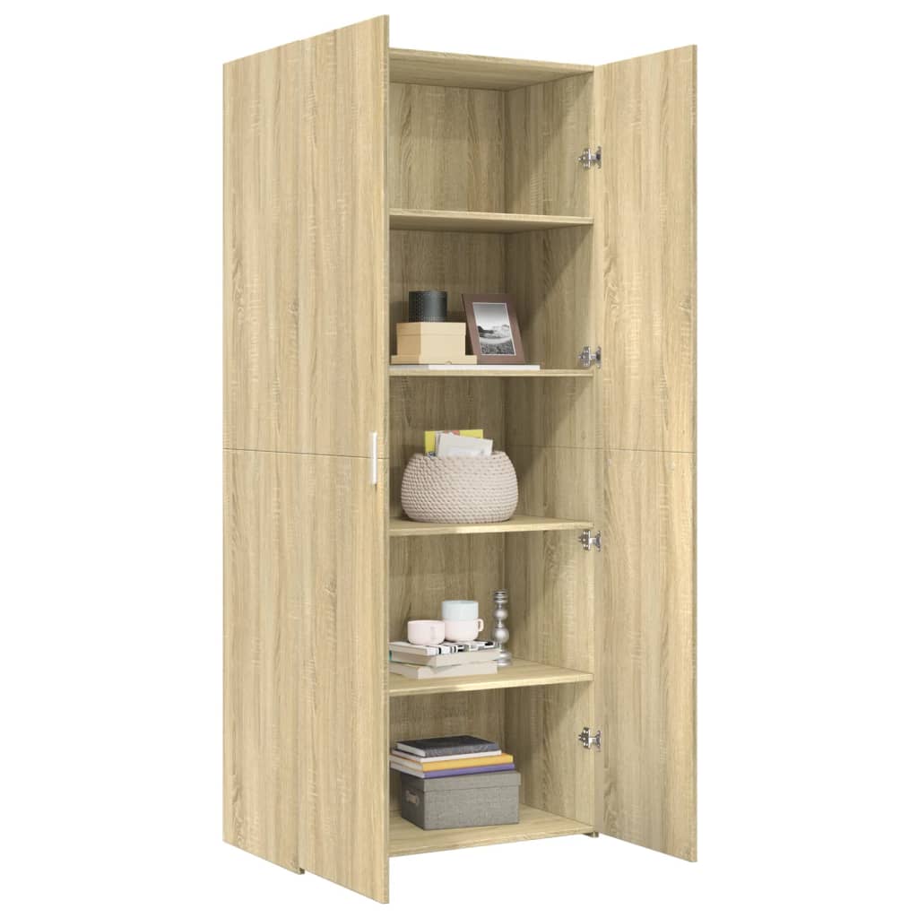 vidaXL Highboard Sonoma Oak 80x42.5x185 cm Engineered Wood