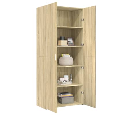 vidaXL Highboard Sonoma Oak 80x42.5x185 cm Engineered Wood