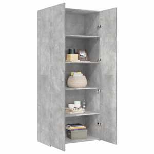 Skříň highboard betonově šedá 80x42,5x185 cm kompozitní dřevo - obrázek 3