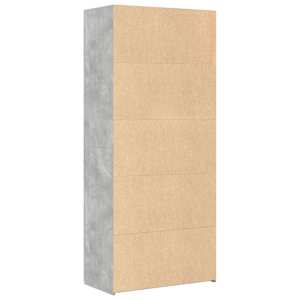 Skříň highboard betonově šedá 80x42,5x185 cm kompozitní dřevo - obrázek 6
