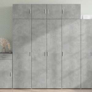 Skříň highboard betonově šedá 80x42,5x185 cm kompozitní dřevo - obrázek 1