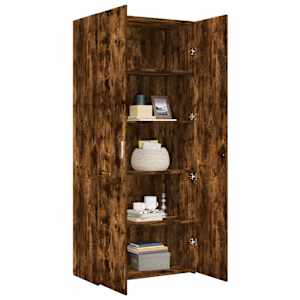 Skříň highboard kouřový dub 80 x 42,5 x 185 cm kompozitní dřevo - obrázek 7