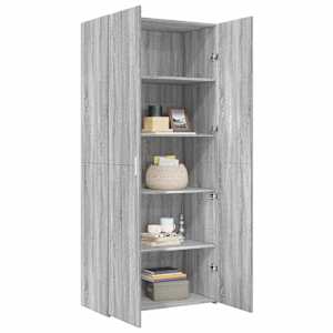 Skříň highboard šedá sonoma 80 x 42,5 x 185 cm kompozitní dřevo - obrázek 3
