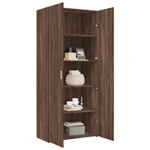 vidaXL Highboard Brown Oak 80x42.5x185 cm Engineered Wood
