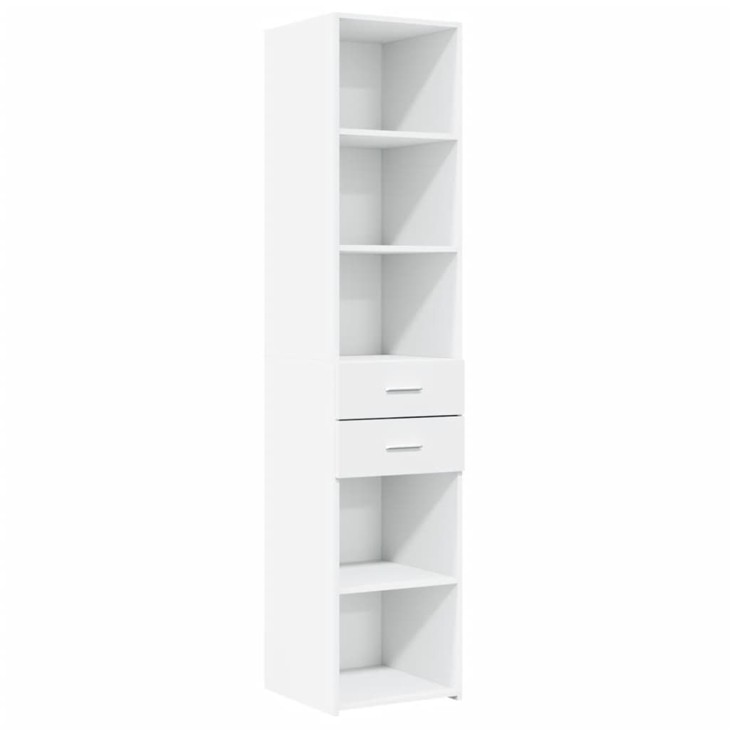 vidaXL Skříň highboard bílá 40 x 42,5 x 185 cm kompozitní dřevo