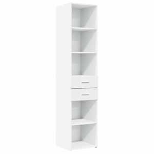 Skříň highboard bílá 40 x 42,5 x 185 cm kompozitní dřevo - obrázek 2