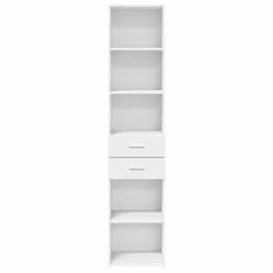 Skříň highboard bílá 40 x 42,5 x 185 cm kompozitní dřevo - obrázek 4