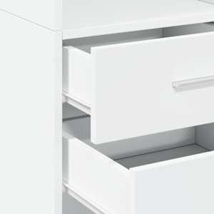 Skříň highboard bílá 40 x 42,5 x 185 cm kompozitní dřevo - obrázek 7