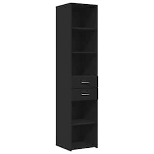 Skříň highboard černá 40 x 42,5 x 185 cm kompozitní dřevo - obrázek 2