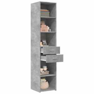 Skříň highboard betonově šedá 40x42,5x185 cm kompozitní dřevo - obrázek 3