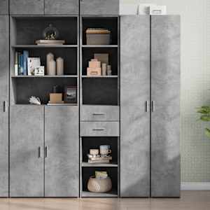 Skříň highboard betonově šedá 40x42,5x185 cm kompozitní dřevo - obrázek 1