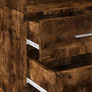 Skříň highboard kouřový dub 40 x 42,5 x 185 cm kompozitní dřevo - obrázek 7