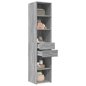 Skříň highboard šedá sonoma 40 x 42,5 x 185 cm kompozitní dřevo - obrázek 3