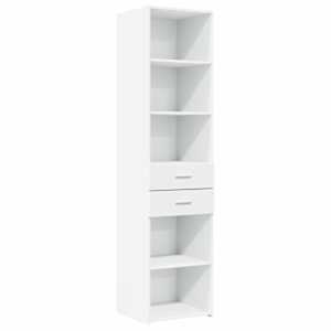 Skříň highboard bílá 45 x 42,5 x 185 cm kompozitní dřevo - obrázek 2