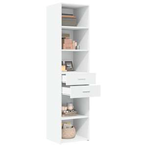 Skříň highboard bílá 45 x 42,5 x 185 cm kompozitní dřevo - obrázek 3