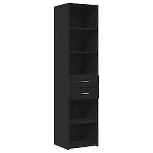 Skříň highboard černá 45 x 42,5 x 185 cm kompozitní dřevo - obrázek 2
