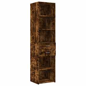 Skříň highboard kouřový dub 45 x 42,5 x 185 cm kompozitní dřevo - obrázek 2