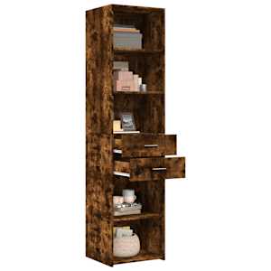 Skříň highboard kouřový dub 45 x 42,5 x 185 cm kompozitní dřevo - obrázek 3