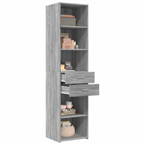 Skříň highboard šedá sonoma 45 x 42,5 x 185 cm kompozitní dřevo - obrázek 3