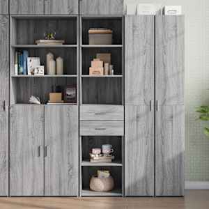 Skříň highboard šedá sonoma 45 x 42,5 x 185 cm kompozitní dřevo - obrázek 1